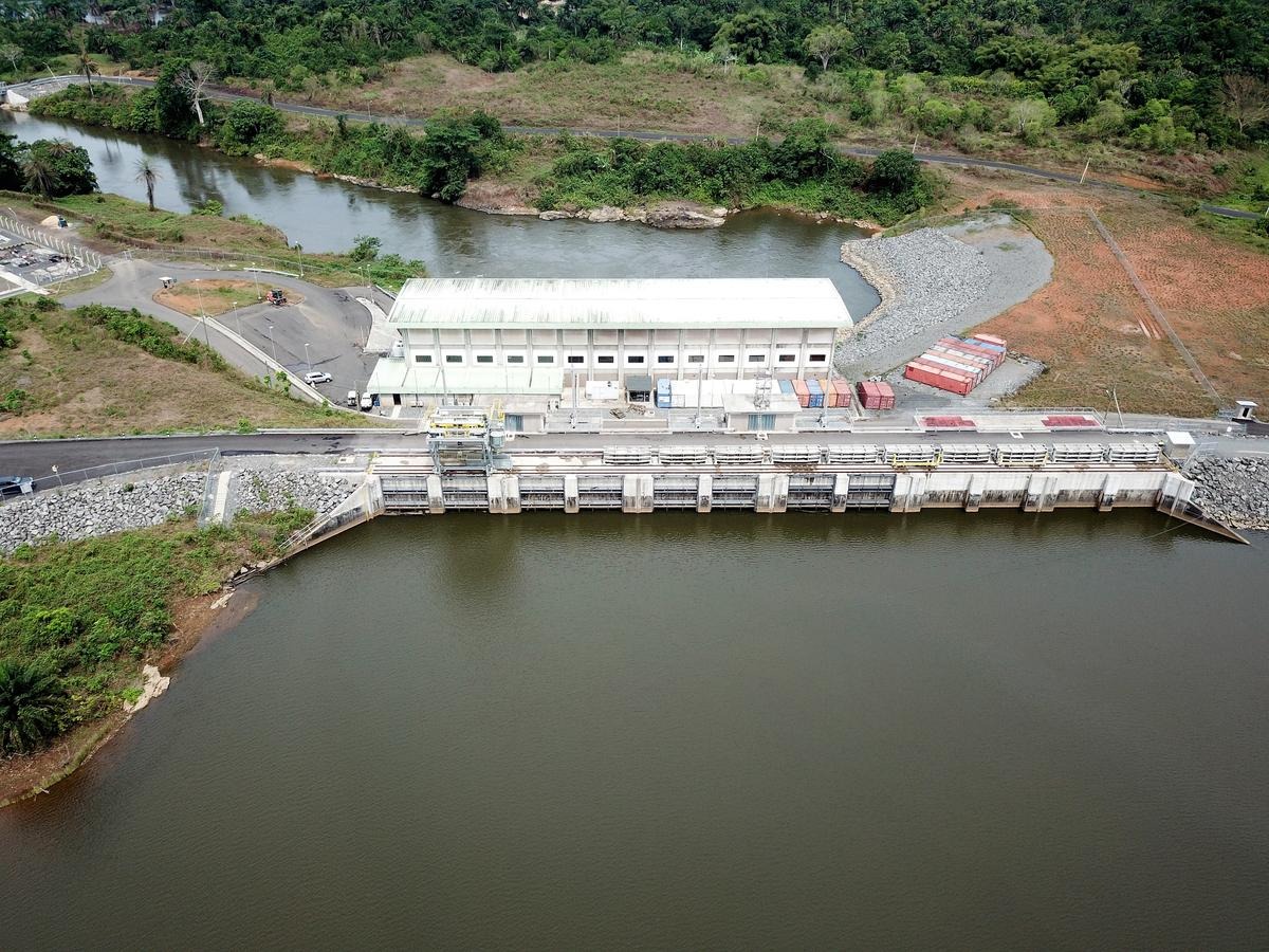 Mount Coffee HPP aerial view, Liberia
